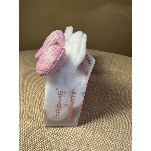 HELLO KITTY White Kitty Ears with PINK GLITTER BOW Headband-NWT - Picture 3 of 6